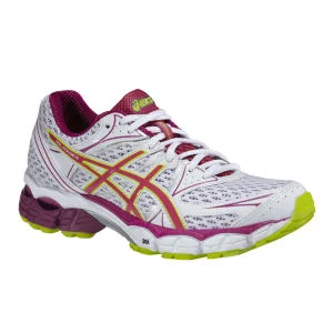 Asics Women's Gel-Pulse 6 Trainers - White/Raspberry/Lime - 4 - White/Pink/Green Afbeelding 1