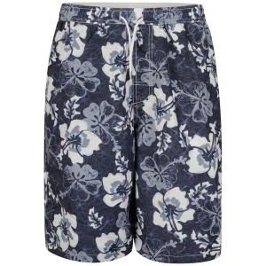 Slazenger Men's Floral Short - Navy - S - Navy blauw Afbeelding 1