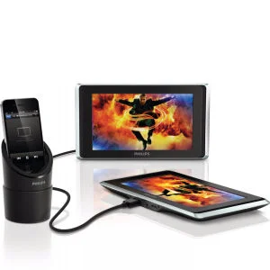 Philips PV9002i/12 9 Inch Twin Screen Draagbare Videospeler voor in de Auto voor de iPod/iPhone/iPad Afbeelding 1