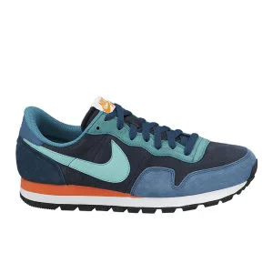 Nike Men's Leather Air Pegasus 83 - Navy/Blue/Orange - 7 - Navy blauw Afbeelding 1