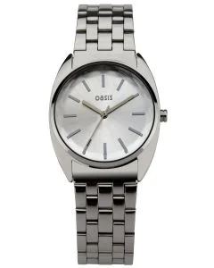 Oasis Bracelet Round Case Watch - Gunmetal Afbeelding 1