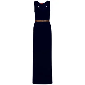 Influence Women's Racer Back Maxi Dress with Belt - Navy - S-M - Navy blauw Afbeelding 1
