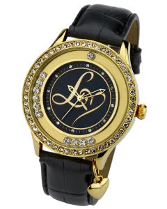 Lipsy London Diamonte Logo Croc Strap Watch Afbeelding 1