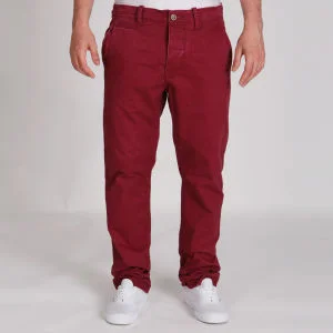 Jack & Jones Men's Vintage Stan Alan Chino Trousers - Burgundy - 30/30 - Burgundy Afbeelding 1