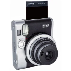 Fujifilm Instax Mini 90 Instant Photo Camera Bundle with 20 Photo Film Pack - Black Afbeelding 1