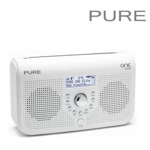 Pure Outlet ONE Elite DAB Radio, White - Manufacturer Refurbished Afbeelding 1