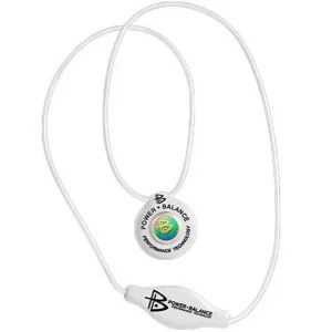 Power Balance -The Original Performance Pendant White With Black Lettering Afbeelding 1