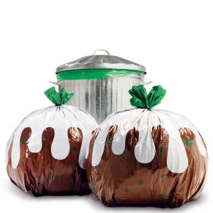 Christmas Pudding Bin Bags Afbeelding 1
