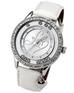 Lipsy London Diamante Logo Croc Strap Watch Afbeelding 1