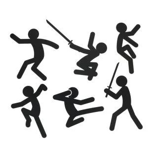Stickmen Action Stickers Afbeelding 1