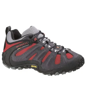 Merrell Men's Chameleon Wrap Slam Hiking Shoes - Charcoal/Red - 7 - Charcoal-Red Afbeelding 1
