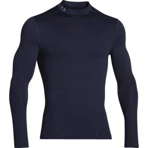 Under Armour Men's Evo Coldgear Compression Long Sleeve Mock - Midnight Navy/Steel - S - Midnight Navy/Steel Afbeelding 1