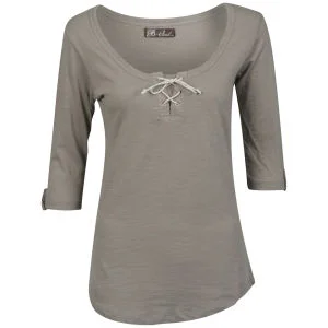 Brave Soul Women's Aisha Tie Top - Pebble - S - Pebble Afbeelding 1