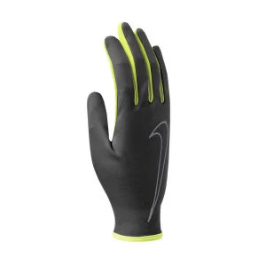 Nike Men's Rally Run Gloves - Black/Volt - M - Zwart Afbeelding 1