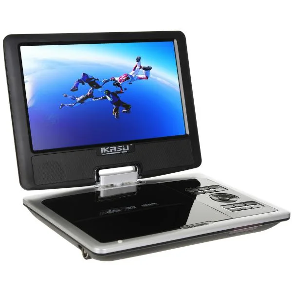 iKasu 9 Inch Portable DVD Player with Freeview and Rotating Screen - Silver Afbeelding 1