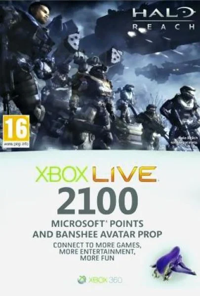 Xbox Live 2100 Points Card (Halo Reach Theme) Afbeelding 1