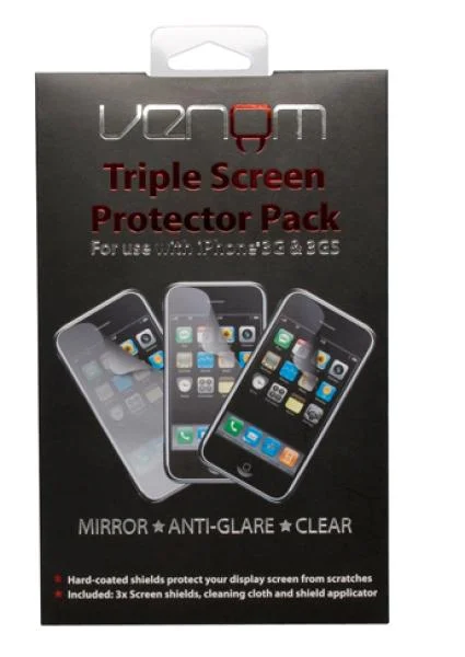 Venom Triple Screen Protector Pack (for iPhone 3G & 3GS) Afbeelding 1