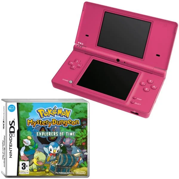 Nintendo DSi (Pink) with Pokémon: Explorers Of Time Afbeelding 1