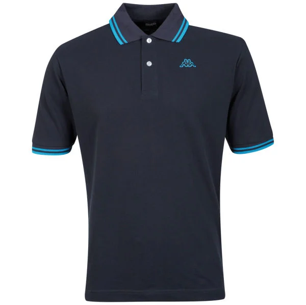 Kappa Men's Lamot Polo - Navy/Turquoice - M - Navy/Turquoise Afbeelding 1