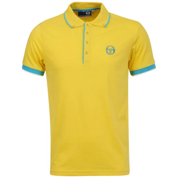 Sergio Tacchini Men's Class Polo Shirt - Yellow - S - Geel Afbeelding 1