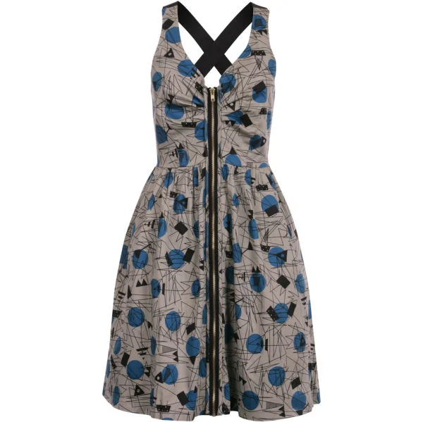Numph Women's Fiona Zip Dress - Medium Grey - XS - Grijs Afbeelding 1