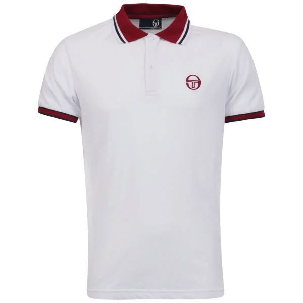 Sergio Tacchini Men's Society Polo-Shirt - White - S - Wit Afbeelding 1