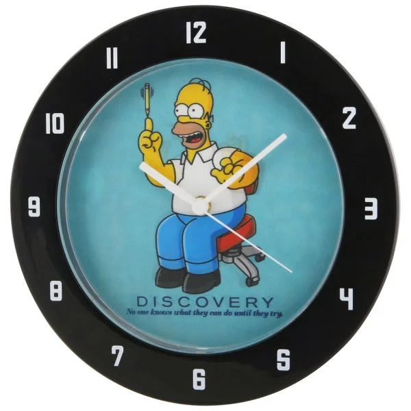 Homer Simpson Lenticular Lens Wall Clock Afbeelding 1