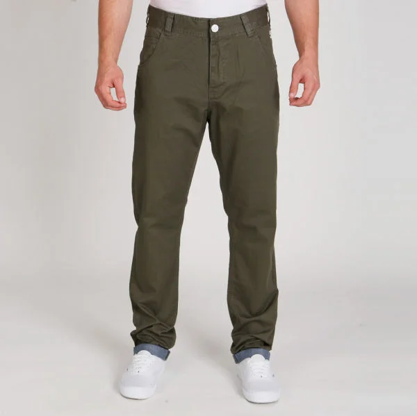 55 Soul Men's Space Chinos - Khaki - 30R - Kaki Afbeelding 1