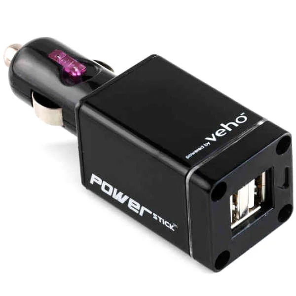 Veho Powerstick Dual USB 12v Car Charger for USB Charged Devices Afbeelding 1