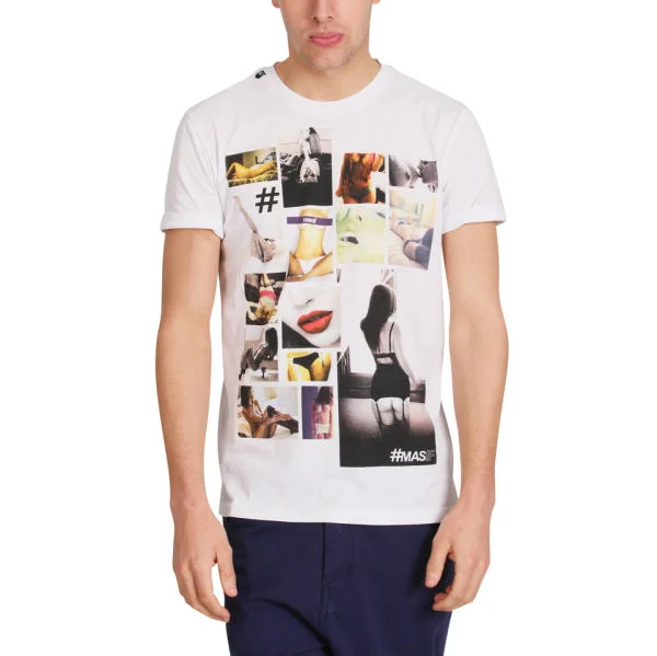 #Mas-if Men's Tesseslate T-Shirt - White - S - Wit Afbeelding 1