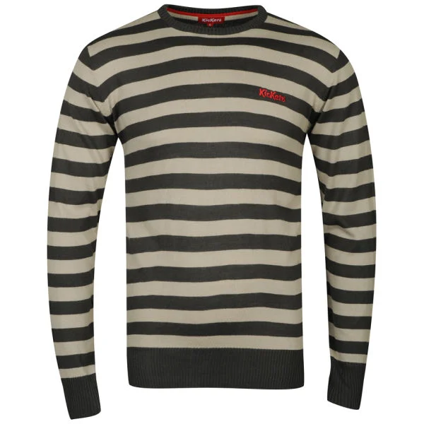 Kickers Men's Slider Knit - Dark Grey/Grey - S Afbeelding 1
