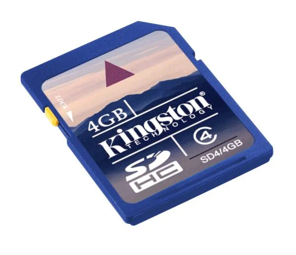 Kingston 4GB SDHC Card - Class 4 (SD4/4GB) Afbeelding 1