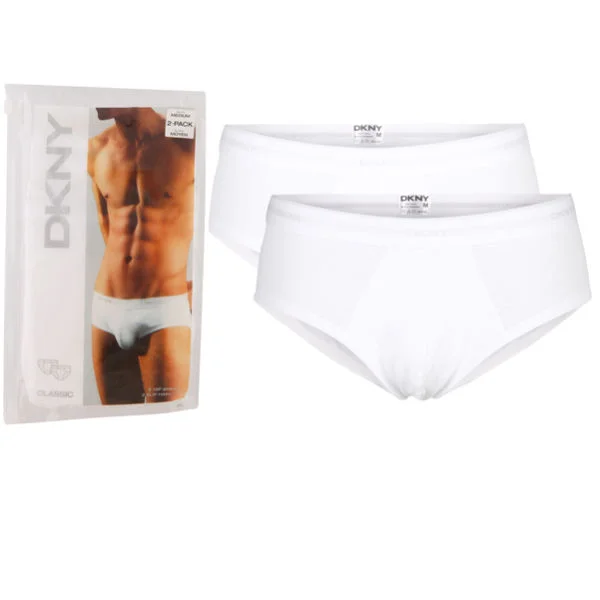DKNY Men's 2 Pack Briefs - White - S - Wit Afbeelding 1