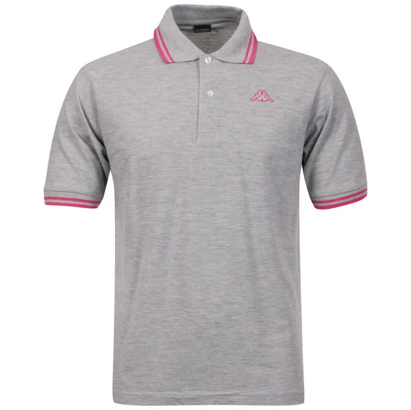 Kappa Men's Lamot Polo - Grey/Fuchsia - M - Grey/Fuschia Afbeelding 1