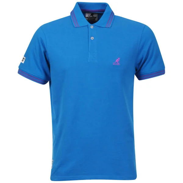 Kangol Men's Joshua Tipped Polo Shirt - Electric Blue - M - Electric Blue Afbeelding 1