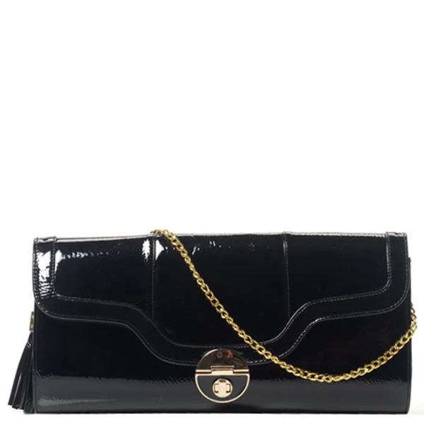 Stylist Pick 'Gloria' Patent Clutch - Black Afbeelding 1