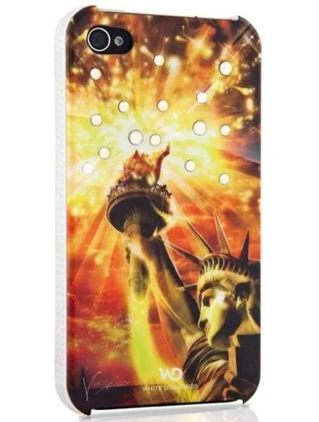 White Diamonds: Liberty Gold iPhone 4 Case Afbeelding 1