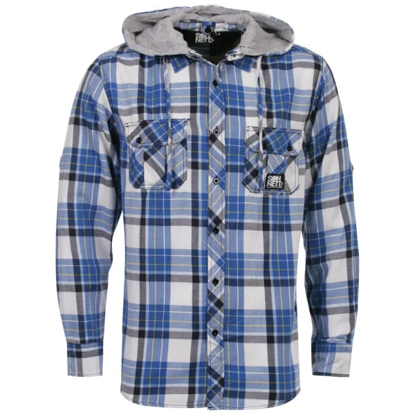 Sonneti Men's DA Hooded Shirt - Blue - S - Blauw Afbeelding 1