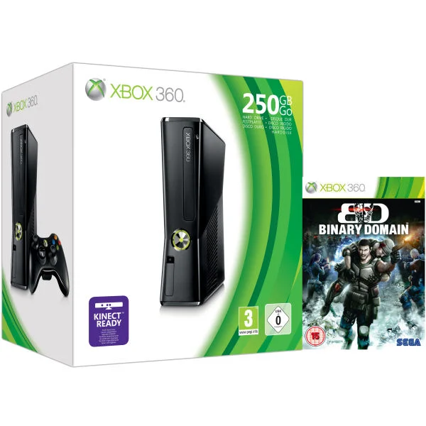 Xbox 360 250GB Console: Bundle (Includes Binary Domain) Afbeelding 1