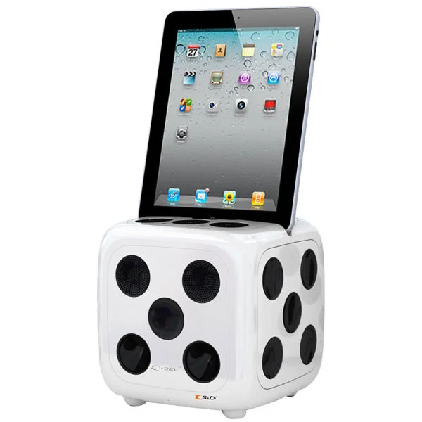 iDice: iPod and iPad Speaker Dock - White Afbeelding 1