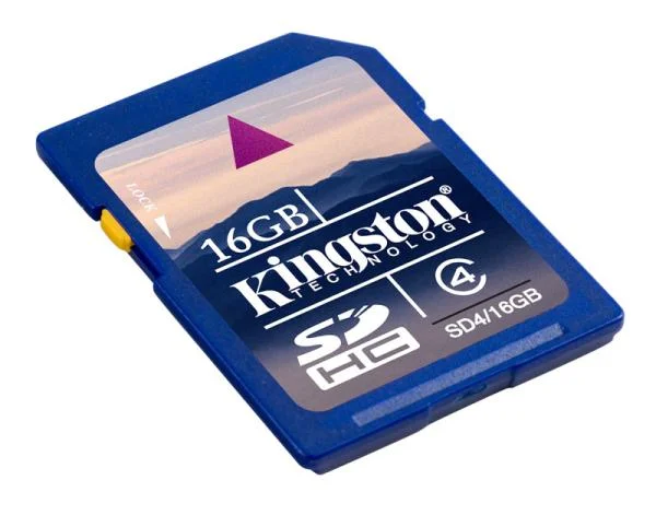 Kingston 16GB SDHC Card - Class 4 (SD4/16GB) Afbeelding 1