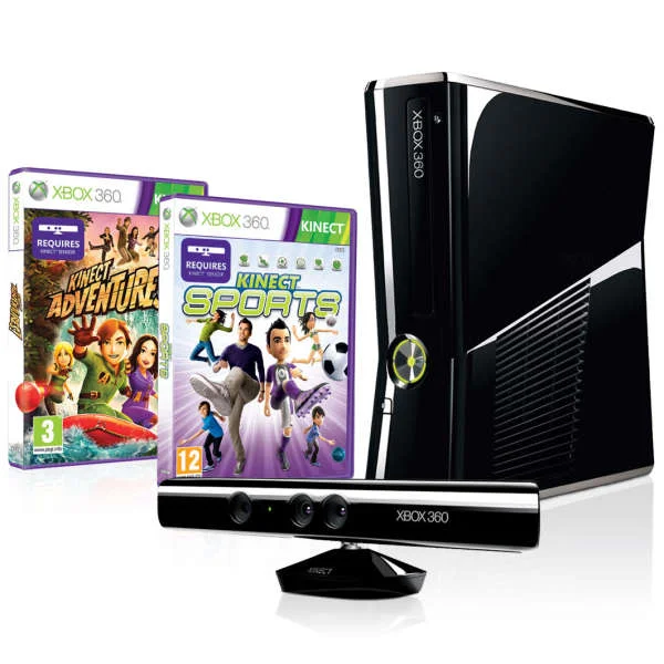 Xbox 360 250GB Bundle (Includes Kinect Sensor, Kinect Adventures and Kinect Sports) Afbeelding 1