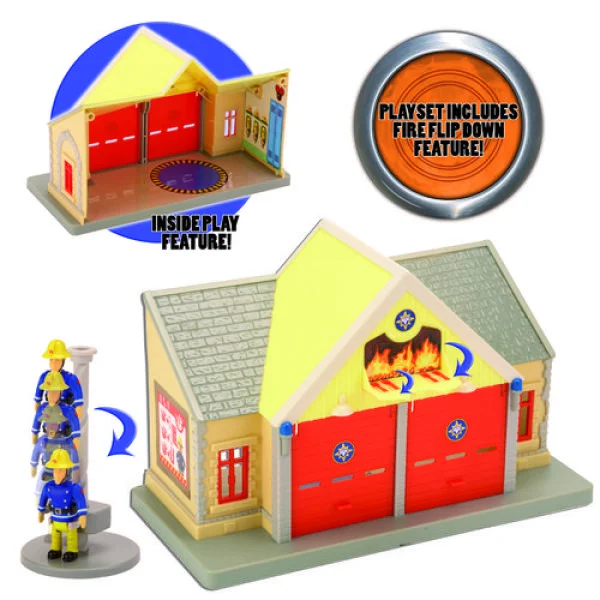 Fireman Sam Mini Playset with Figure - Fire Station Afbeelding 1