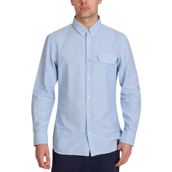Mas-if Men's Croak Oxford Shirt - Sky Blue - S - Sky Blue Afbeelding 1