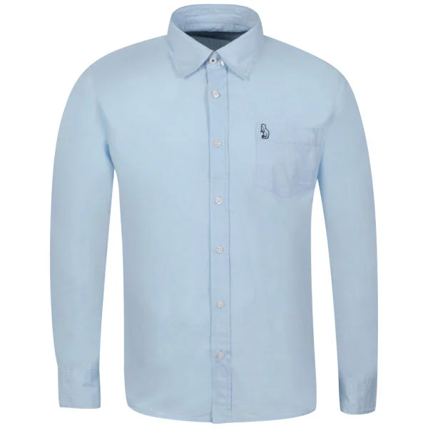 Barnaby Mac Men's Brighton Shirt - Pale Blue - S - Pale Blue Afbeelding 1
