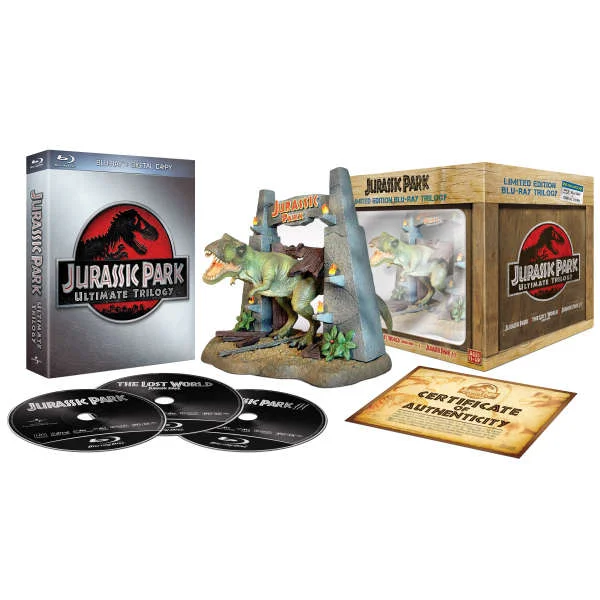 Jurassic Park Ultimate Trilogy: Limited Collector's Edition (T-Rex Model, Blu-Ray, Digital Copies) Afbeelding 1