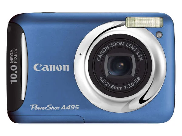 Canon PowerShot A495 10MP 3.3x Optical Zoom 2.5 Inch LCD - Blue Afbeelding 1