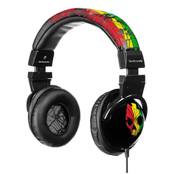Skullcandy 2010 Hesh Headphones - Shattered Rasta Afbeelding 1