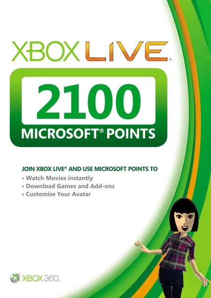 Xbox Live 2100 Pts card Afbeelding 1
