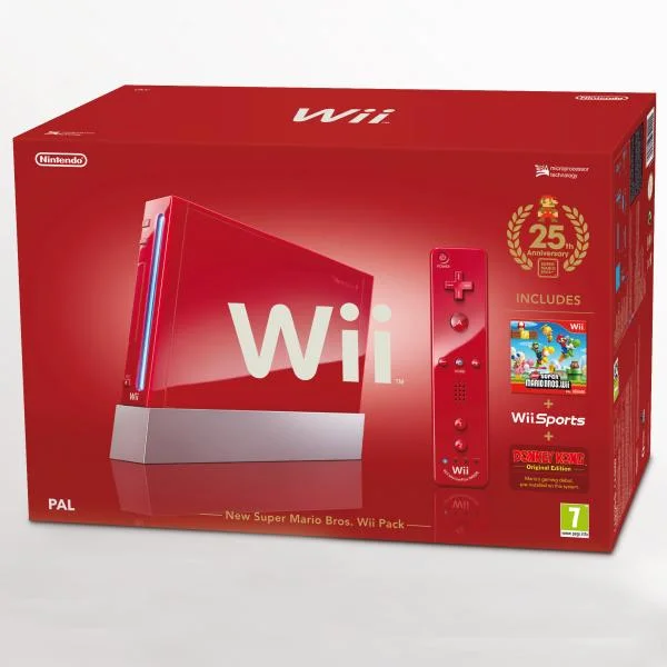 New Super Mario Bros. Nintendo Wii Pack Bundle (Red) Afbeelding 1